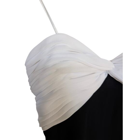 Cache (Vintage?) Strapless Column Gown Black and White Formal 8 - Picture 3 of 13